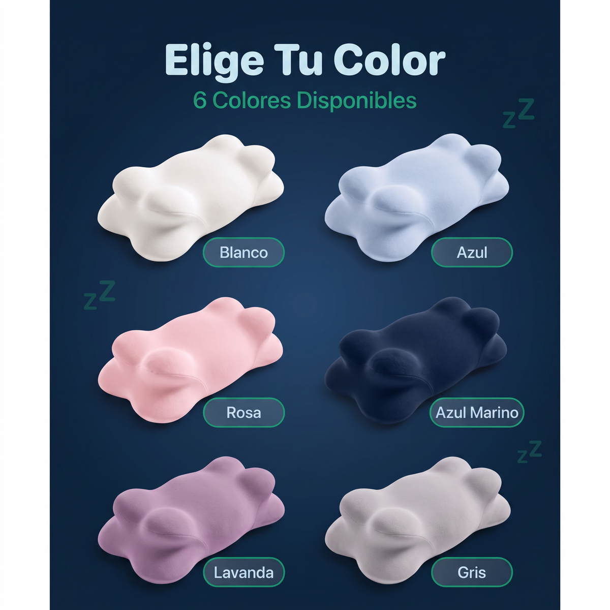 Cloudii™ — Almohada Cervical de Doble Altura